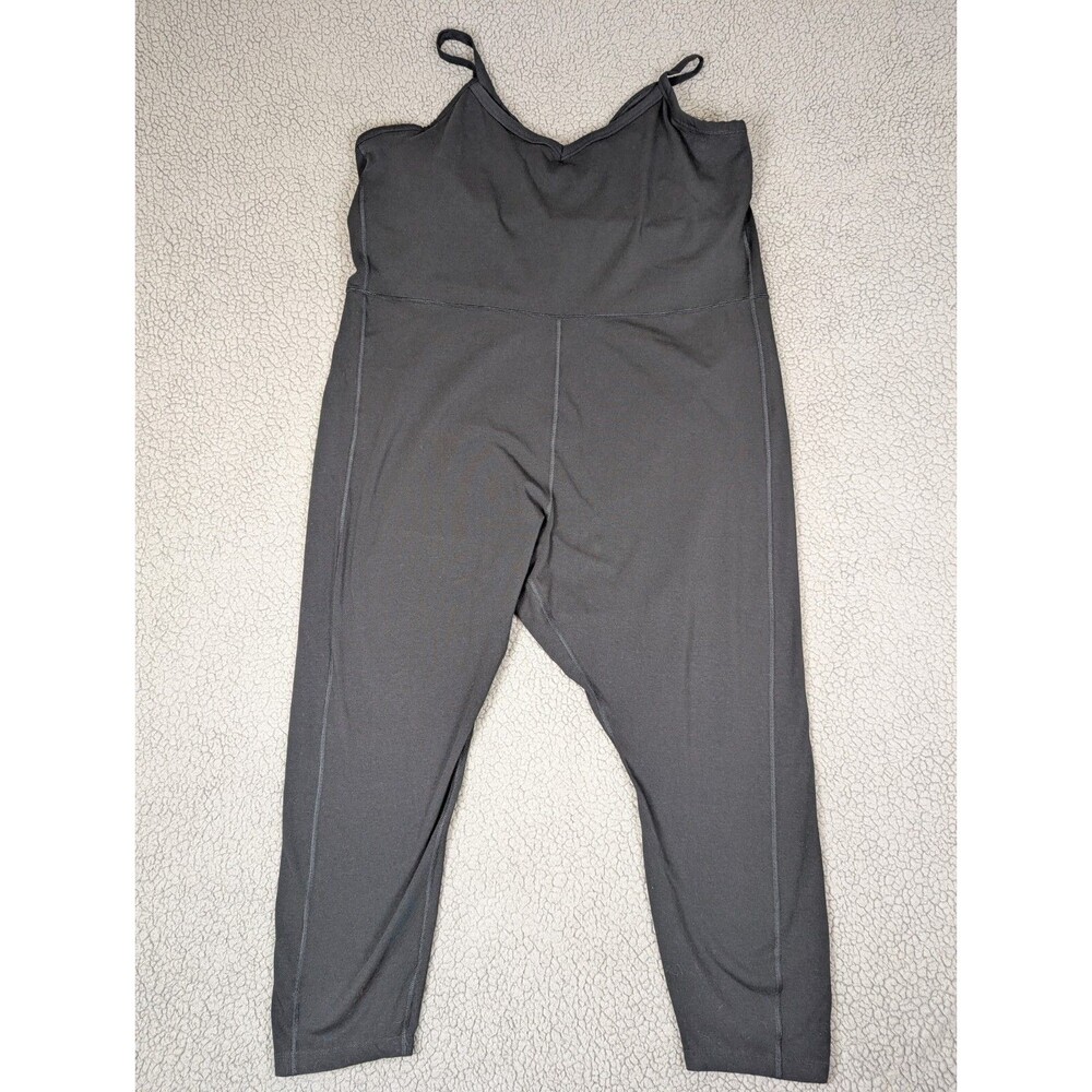 Old Navy Active PowerChill Jumpsuit 4X Black Built In Bra Sleeveless Adjustable